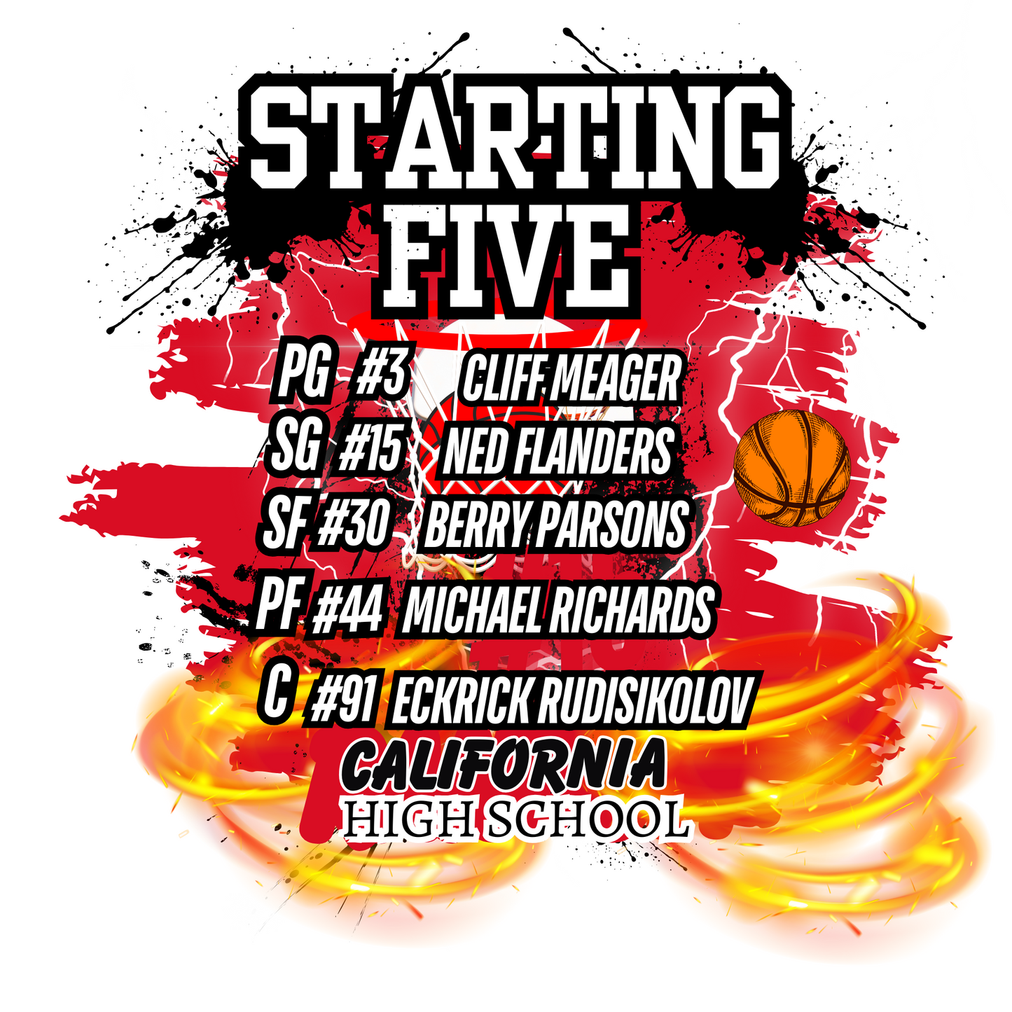 High school and college basketball T-shirt design pack – editable PNG templates for POD and Canva use